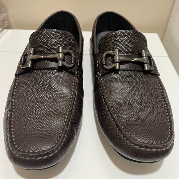 Men’s Brown Ferragamo Loafer Slip On - Picture 1 of 6